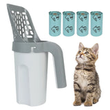 Cat Litter Scoop with Built-In Waste Bin – Easy Sift & Bag Design