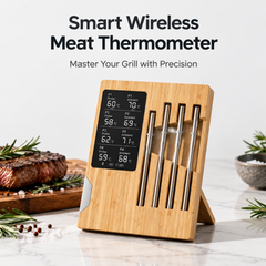 4-Probe Smart Wireless Meat Thermometer – Long-Range BBQ & Smoker Monitor-T17