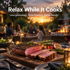 Long-Range Wireless Meat Thermometer – Dual-Temp BBQ Probe with App Alerts-T19