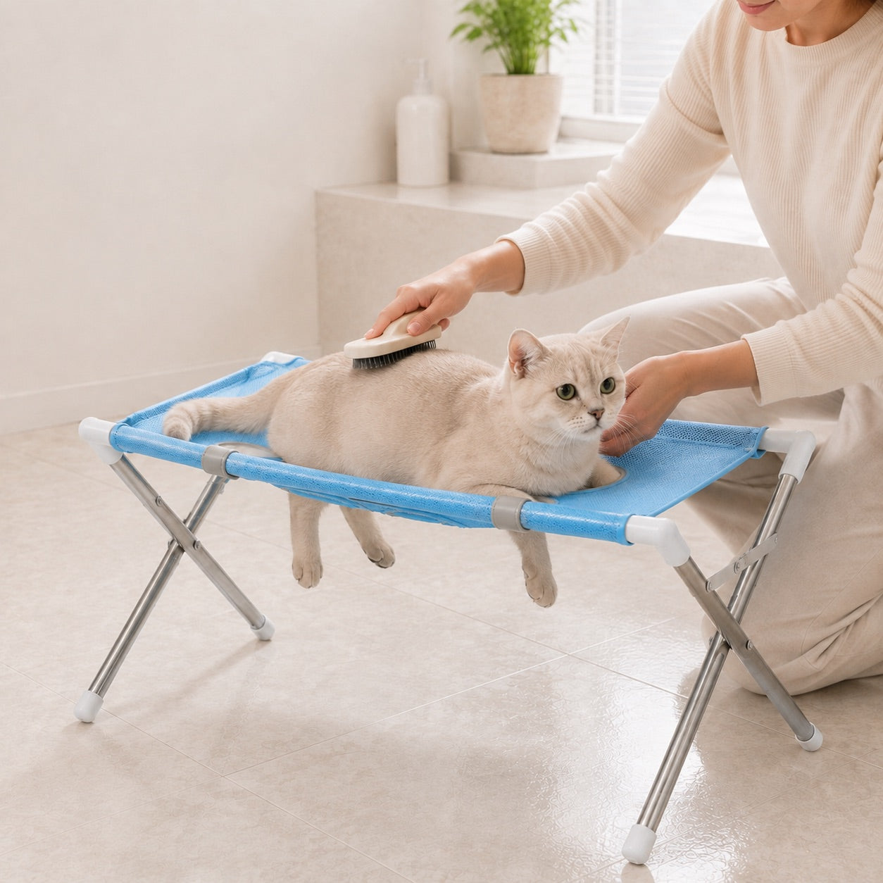 Foldable Pet Grooming Hammock Stand