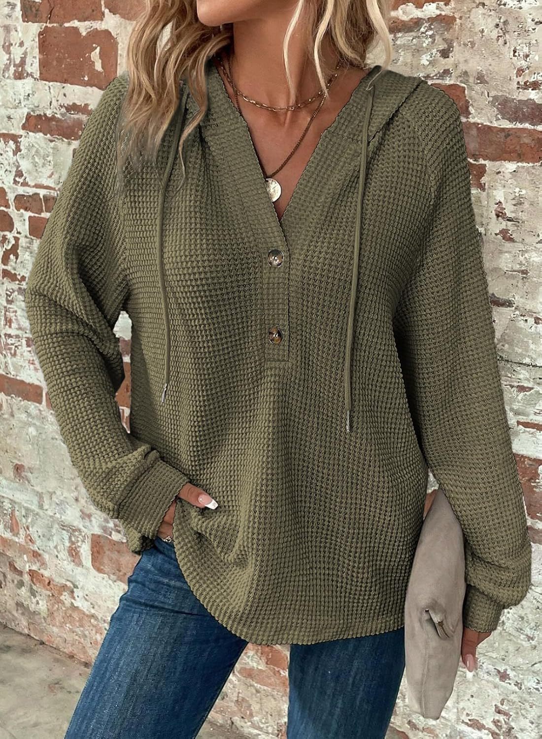 V-neck Long Sleeve Pullover Leisure Sports Sweater