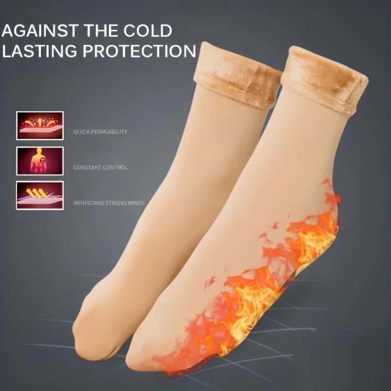 Women's Fleece-Lined Thermal Socks – Cozy Winter Socks (5 Pairs)