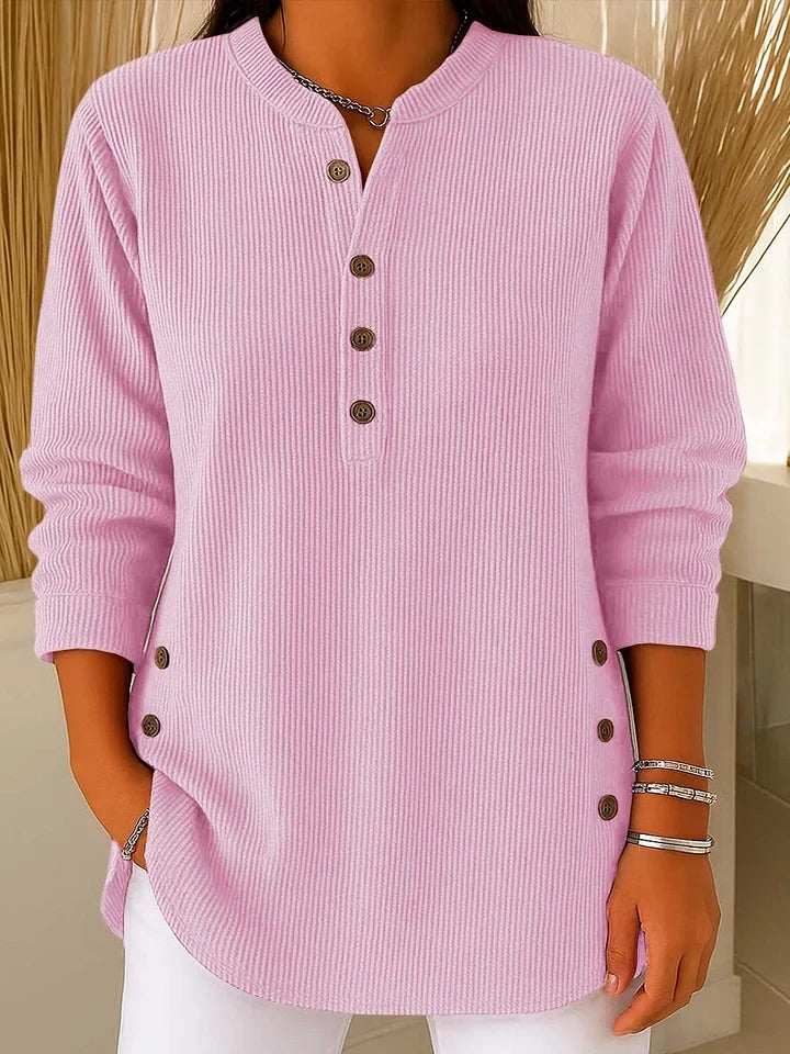Women's Solid Colour Crew Neck Long Sleeve Casual Knit Pullover