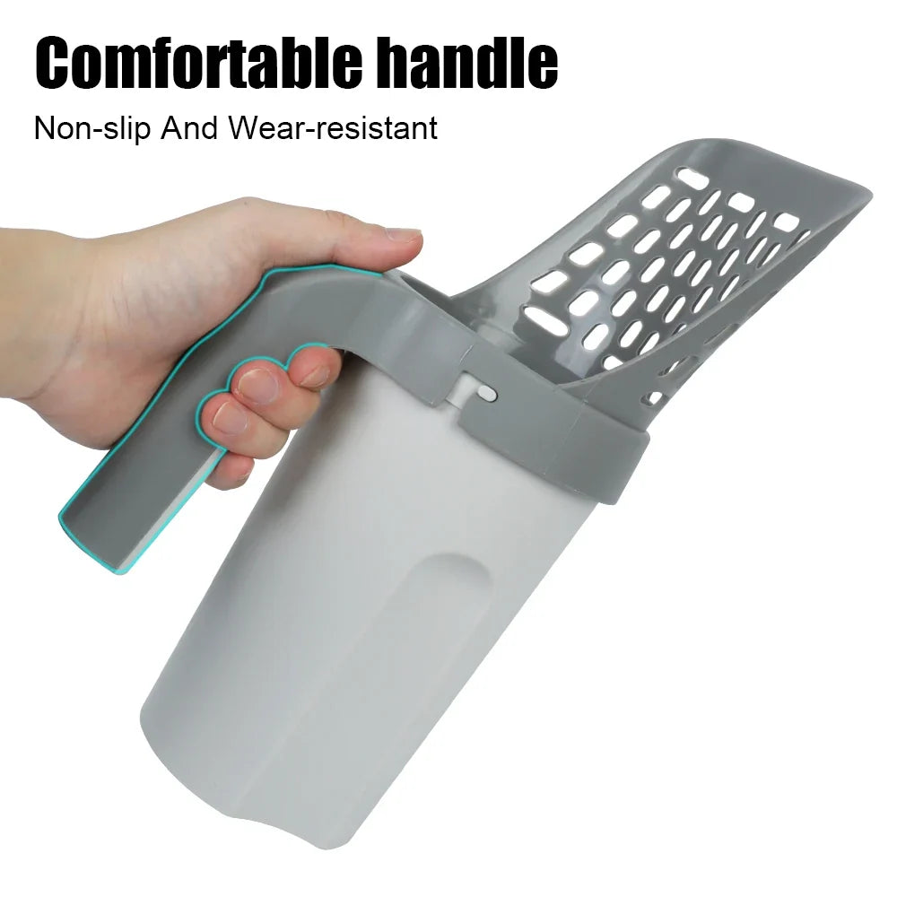 Cat Litter Scoop with Built-In Waste Bin – Easy Sift & Bag Design