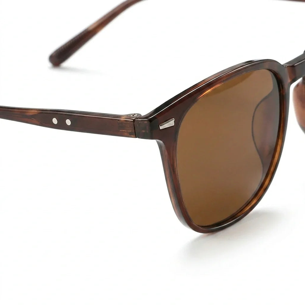 Caspian Retro Square Polarized Sunglasses