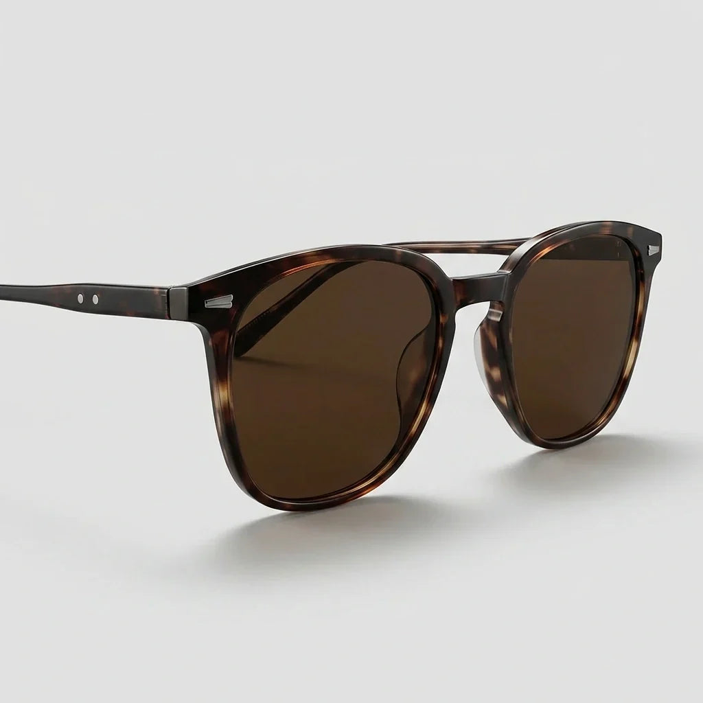 Caspian Retro Square Polarized Sunglasses