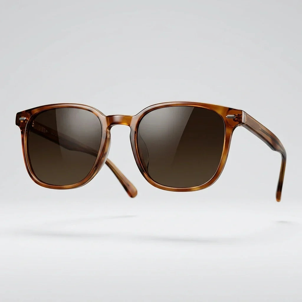Caspian Retro Square Polarized Sunglasses