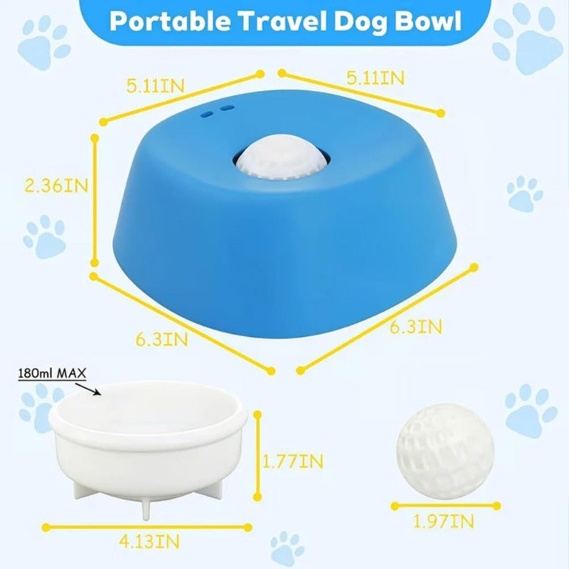 Calming Dog Lick Bowl with Ball – Non-Slip Slow Feeder