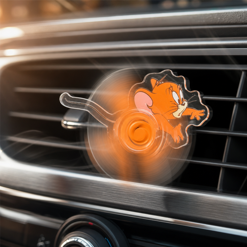 Spinning Cartoon Car Air Vent Decoration – Fun Dashboard Accessory