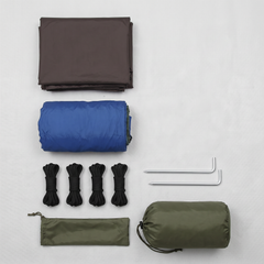3-in-1 Camping Hammock Tent with Mosquito Net & Waterproof Rain Tarp